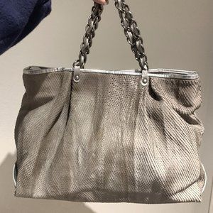 Tammi Lyn Python Grey/Silver Hobo Bag